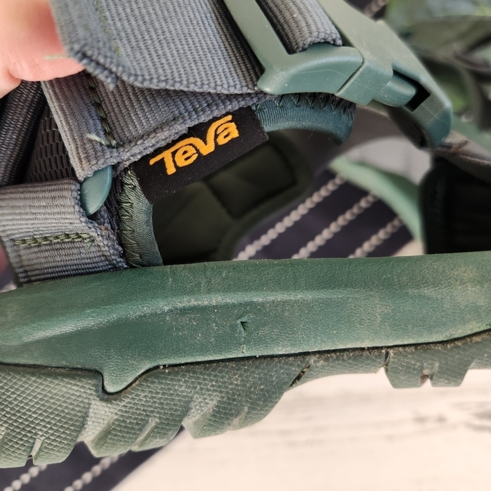 Teva Hurricane Verge Green Strappy Sandals Size 10 - Picture 5 of 9